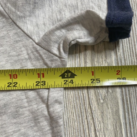 NHL Columbus Blue Jackets Ringer Tee Men’s XL Distressed Logo Heather Gray NWT - Picture 7 of 9